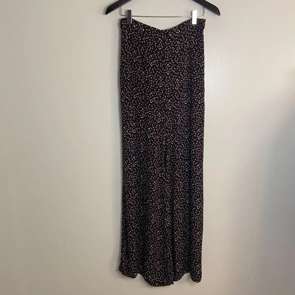 Free People Black Easy Peasy Cherry Crepe Wide Leg-sz 4 - Picture 2 of 8